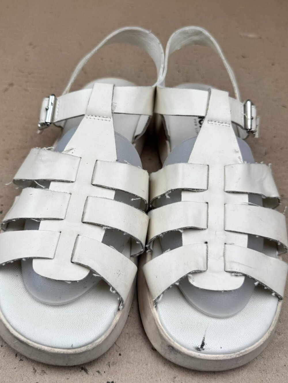 Sonoma Goods For Life Women's White Fisherman Platform Sandals Size 6